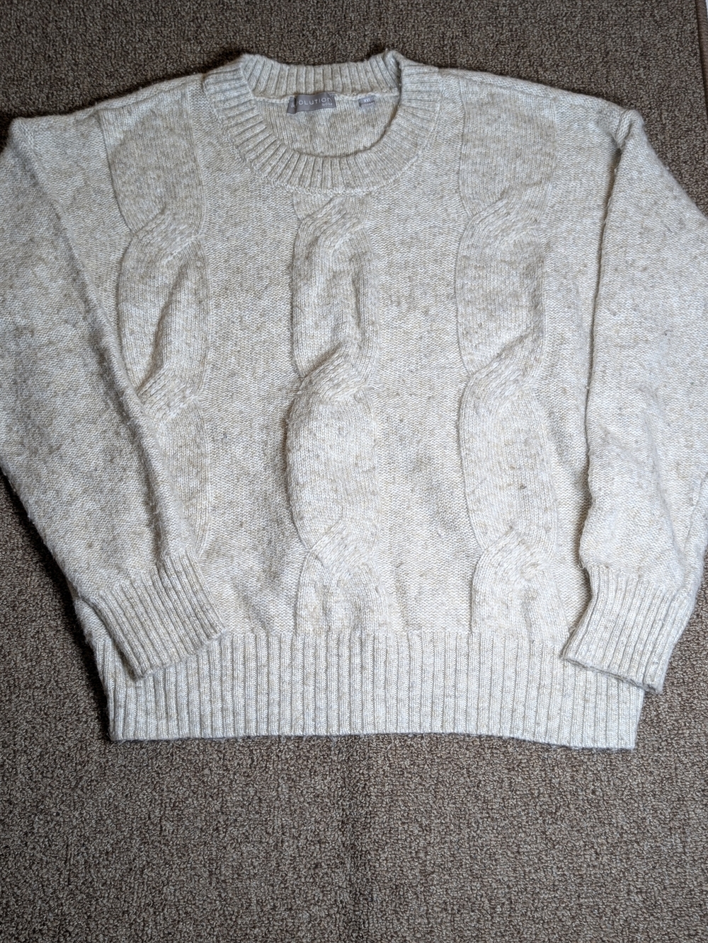 Evolution by Evans Cable Knit Sweater Women XXL